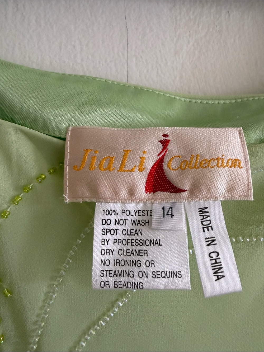 JiaLi Collection Lime Green Beaded Y2K Formal Dress Fairy Prom/Wedding Gown - Picture 7 of 8